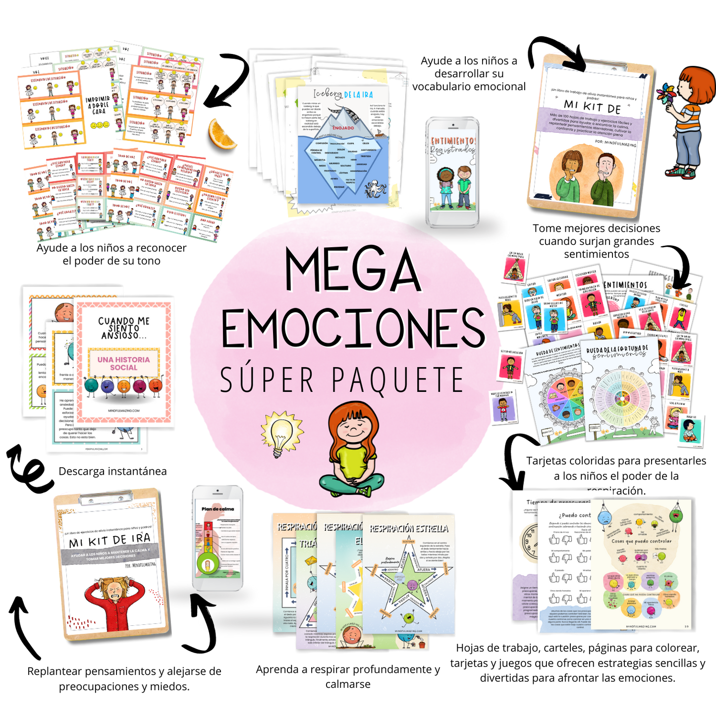 KIT DE TERAPIA PARA LOS PEQUES: Herramientas para criar con consciencia, calma y comprensión.